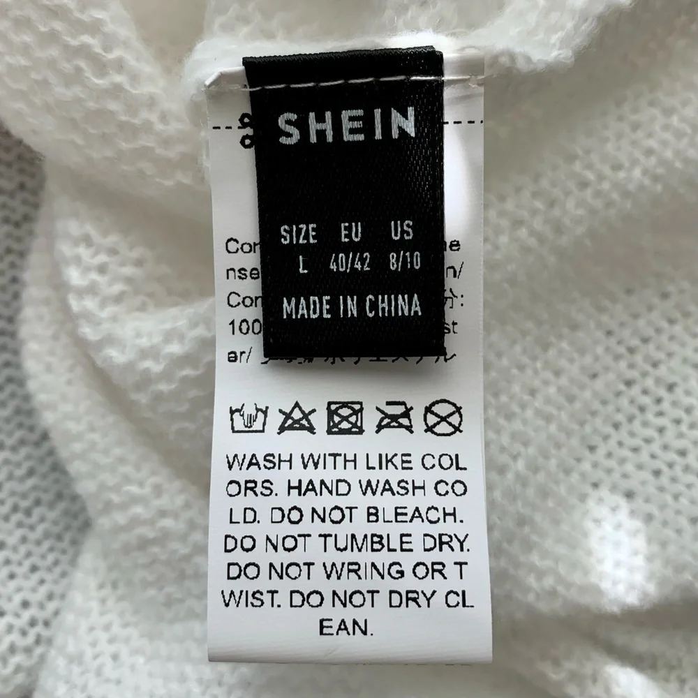 NWOT SHEIN Heart Pattern Pullover Knit Sweater - Picture 8 of 10